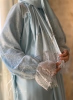 شرشف مرد لف سماوي باستيل دانتيل طرحة منفصلة