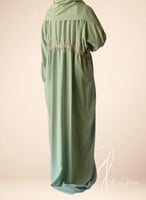 شرشف صلاة سستة دانتيل اخضر مع رمادي