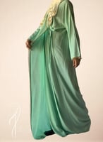 شرشف صلاة لف تفني اخضر بالكروشبه و الورد الاويا ال...