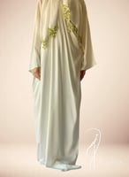 شرشف صلاة لف ابيض مزين بالكروشبه الفاخر طرحة منفصل...