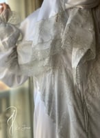 شرشف صلاة دانتيل ابيض سحاب