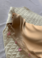 شرشف صلاة سستة بيج فاتح كروشيه يدويطرحة منفصلة