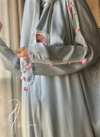 شرشف صلاة سحاب ازرق قطن ستان كروشيه يدوي