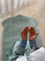 227501شرشف صلاة باتيك اخضر وفيروزي سستة