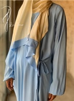 شرشف ازرق سماوي لف طرحة متصلة