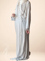 شرشف صلاة لف أوف وايت مزين بالاويا الفضي