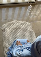 شرشف صلاة ازرق سماوي اويا ورد و الطرحة متصلة