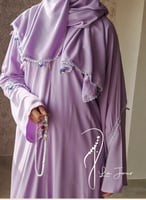 شرشف صلاة بسستة كروشيه موف فاتح و الطرحة مثبتة