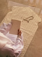 شرشف صلاة لف ابيض ستان اويا ابيض من لاجور