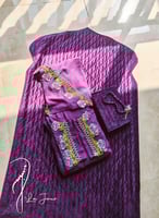 شرشف صلاة لف موف غامق قطن اويا ورد فخم