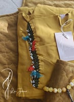 شرشف صلاة لف أصفر بالكروشيه و الورد الاويا