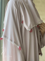 شرشف صلاة لف وردي باستيل كروشيه يدوي حلزون الطرحة...