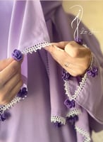 شرشف صلاة لف موف كروشيه يدوي الطرحة مثبتة