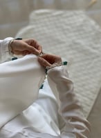 شرشف صلاة أوف وايت مزين بالكروشيه التفني