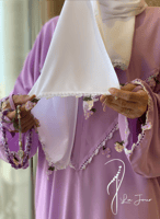 شرشف صلاة سستة موف مزين بالكروشيه و الورد الاويا