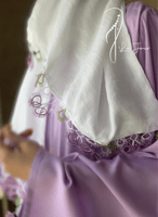 شرشف صلاة سستة موف فاتح كروشيه اويا يدوي واويا طرح...