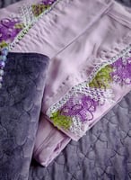 شرشف صلاة لف موف قطن اويا والورد الأخضر و البنفسجي