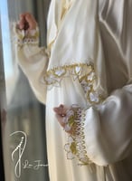 شرشف صلاة اويا لف مفتوح اوف وايت مع ذهبي و الطرحة...