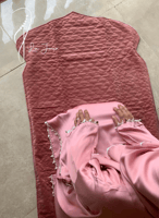 شرشف صلاة اويا ورد وردي بصلي قطن ستان و الطرحة متص...