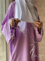 شرشف صلاة سستة موف فاتح بالكروشيه و الورد الاويا