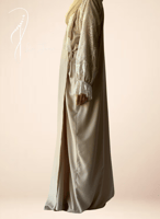 شرشف مرد بيج على موف دانتيل طرحة متصلة بيج