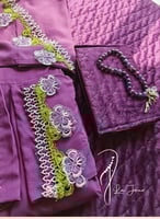 شرشف صلاة لف موف غامق قطن اويا ورد فخم