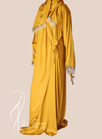 شرشف صلاة لف أزرق فيروزي مزين اويا يدوي مع ترتر