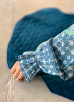 شرشف صلاة لف رسم باتيك درجات تفني و فيروزي الطرحة...