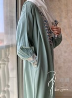 شرشف صلاة باتيك زيتي وفيروزي باستيل سستة