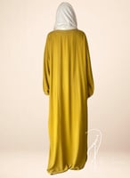 شرشف صلاة لف كموني أصفر مستردة مزين بالكروشيه و ال...