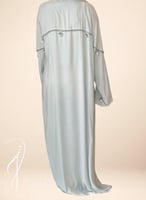 شرشف صلاة لف أزرق فاتح قطن بالكروشيه يدوي