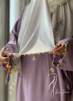 شرشف صلاة لف موف فاتح بالكروشيه و الورد الاويا مع...