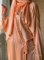 شرشف صلاة اويا ورد خربزي لف طرحة متصلة