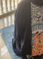 شرشف صلاة سحاب طرحة منفصلة ازرق