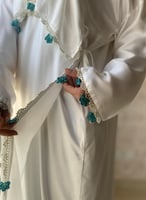 شرشف صلاة أوف وايت مزين بالكروشيه التفني