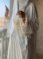 شرشف صلاة لف ابيض ستان اويا اوف وايت من لاجور