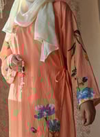 شرشف صلاة لاجور برتقالي بنقشة زهور فنية ولمسة أنثو...