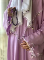 شرشف صلاة سستة موف فاتح بالكروشيه و الورد الاويا