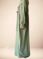 شرشف صلاة سستة دانتيل اخضر مع رمادي