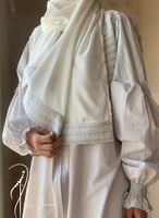 عباية شرشف سستة رمادي قطني