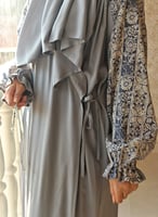 شرشف صلاة لف رسم باتيك رمادي من لاجور