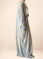 شرشف صلاة سستة رسم باتيك أزرق باستيل الطرحة مثبتة