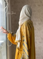 225001 شرشف صلاة رسم باتيك لف اصفر و كحلي و الطرحة...