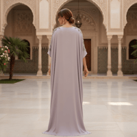 ثوب رمادى مطرز من لاجور حق رمضان