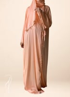 شرشف صلاة اويا ورد خربزي لف طرحة متصلة