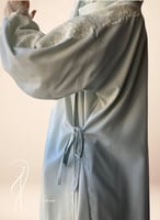 شرشف مرد اخضر باستيل دانتيل طرحة مثبتة.