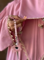 شرشف صلاة سستة وردي مزين بالكروشيه و الورد الاويا