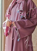 شرشف صلاة قطن سستة موف غامق مزين بالكروشيه من لاجو...