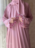 شرشف صلاة اويا ورد وردي لف بصلي باستيل وردي