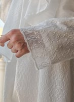 ثوب حج وعمرة أبيض قطن مطرز